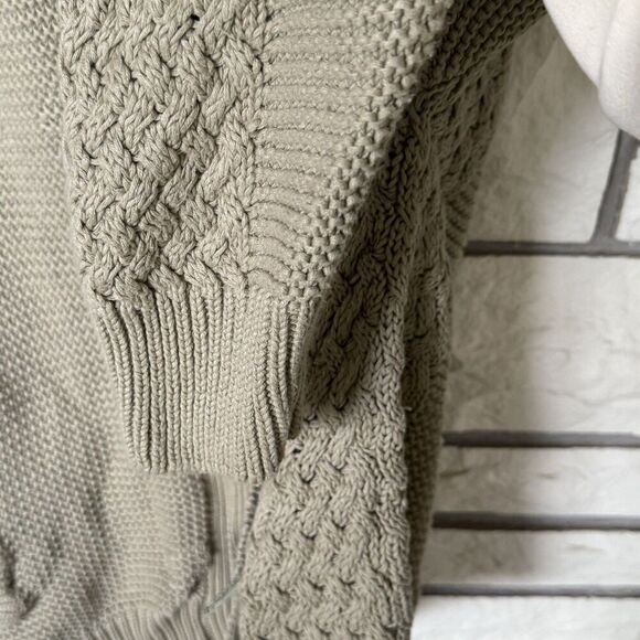 VTG Parish Nation E05-2006 NY Fisherman Cardigan Mens Large Cream Cable Knit - Picture 8 of 12